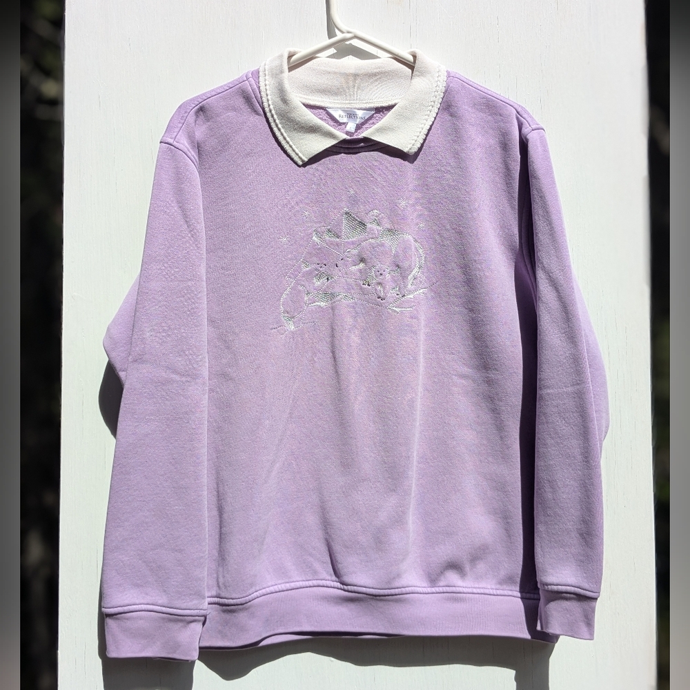 Northern Reflections collared polar bear mama sweater